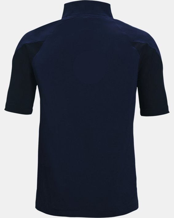 Boys' UA Squad Short Sleeve ¼ Zip, Navy, pdpMainDesktop image number 1